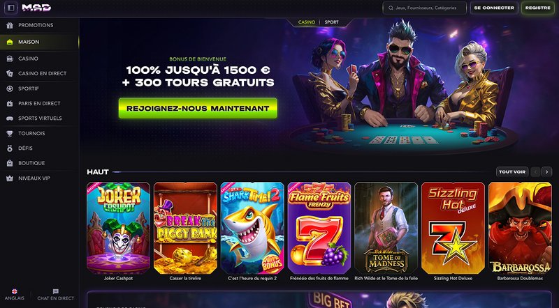 Mad casino france, mad casino retrait